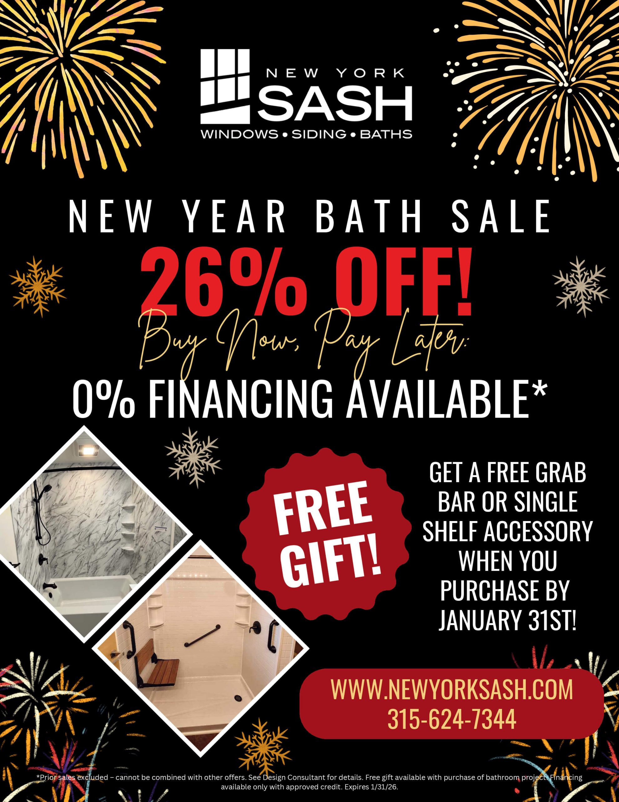 New Year, New Bath Sale: 26% Off ENDS SOON!