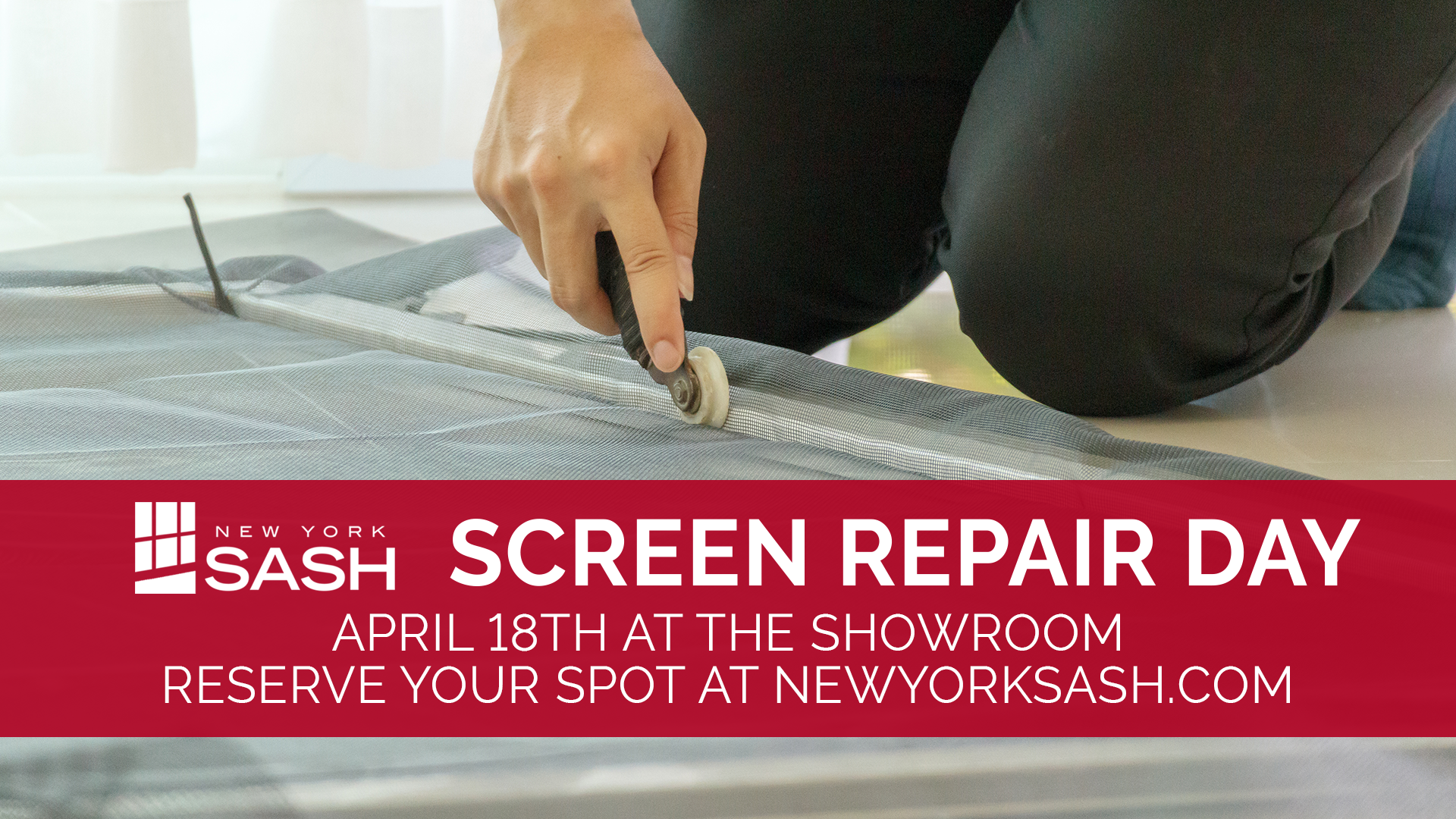 Screen Repair Day @ New York Sash Showroom!