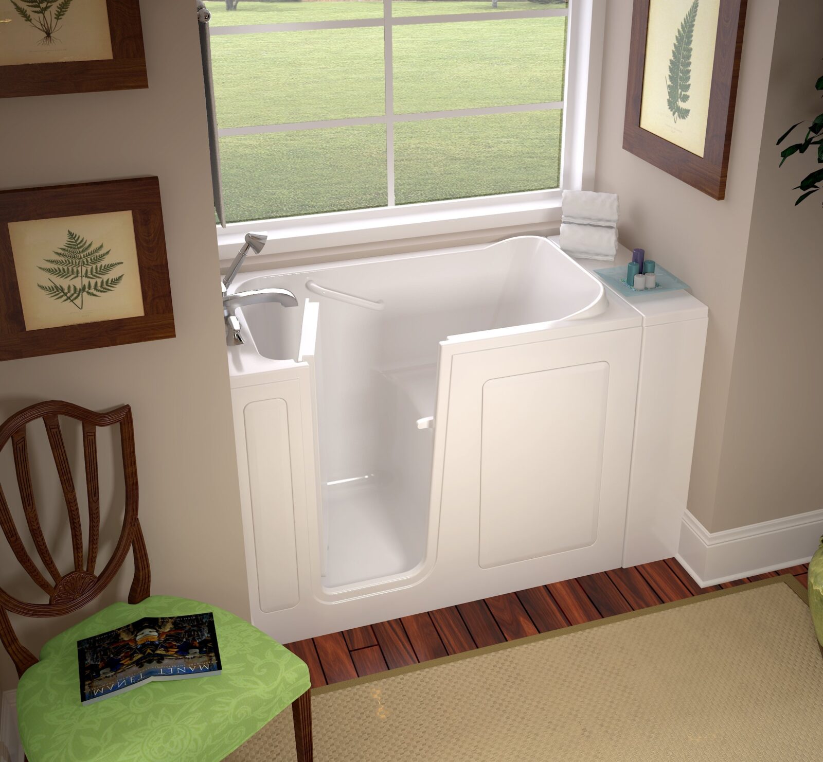 White Walk Bathtub