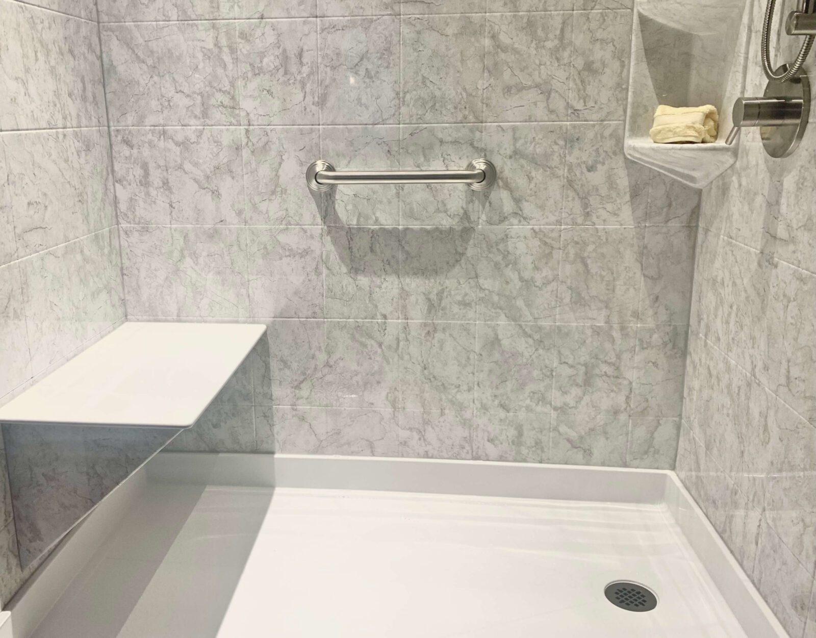 Shower interior.