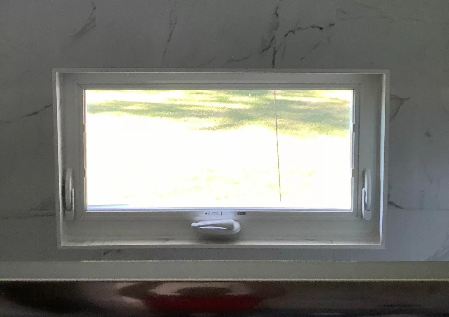 new awning window new white awning window in bathroom