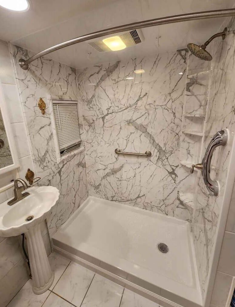 new walk in shower-2 completed-walk-in-shower